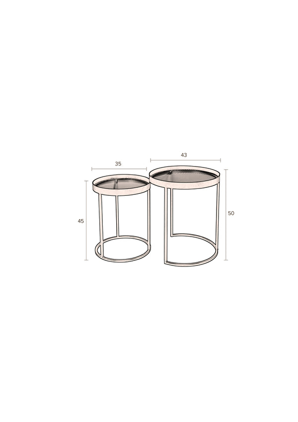 Zijtafel Boli Set van 2