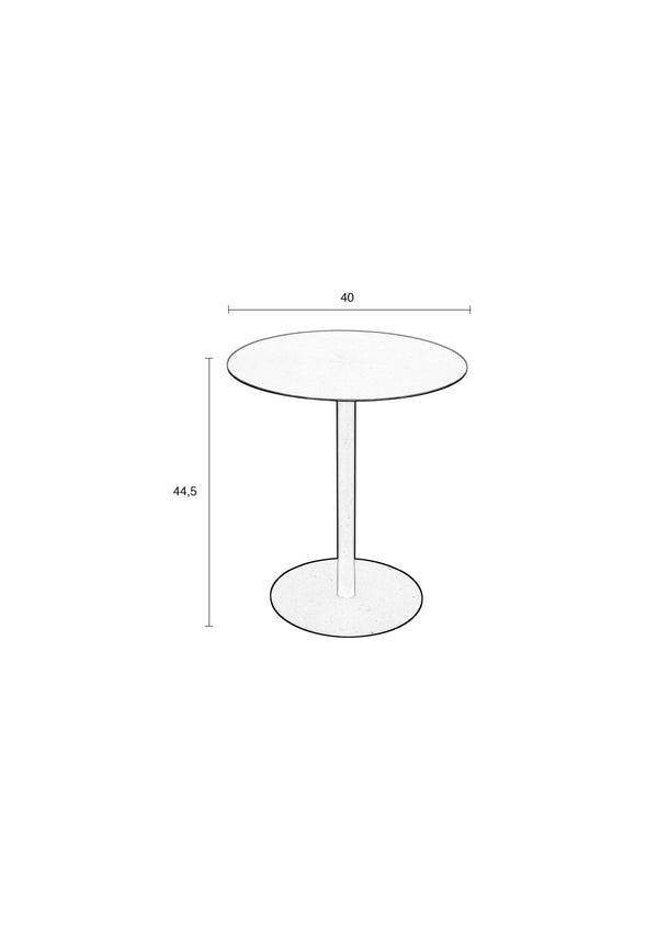 Zijtafel Snow Brushed Messing