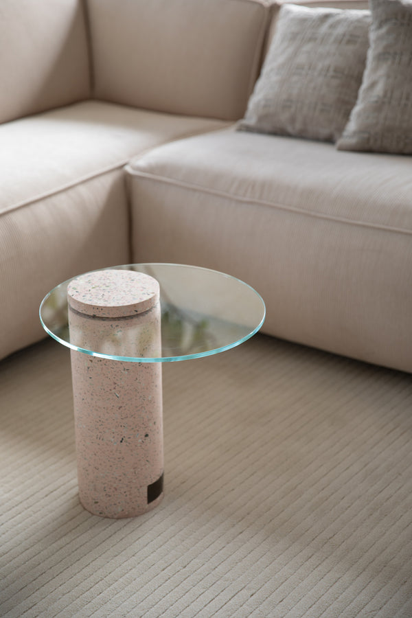 Zijtafel Rosalina Terrazzo Roze