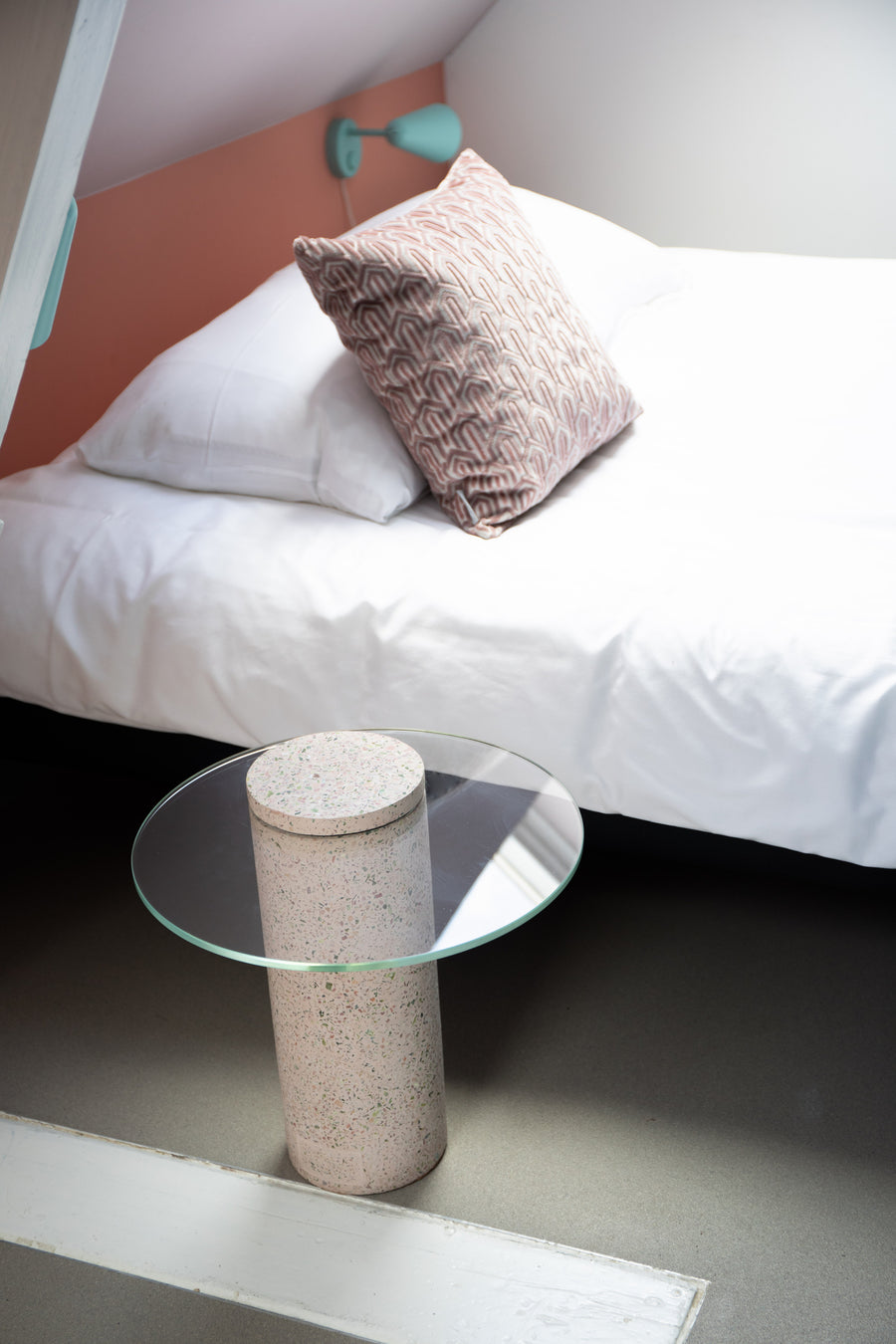 Zijtafel Rosalina Terrazzo Wit