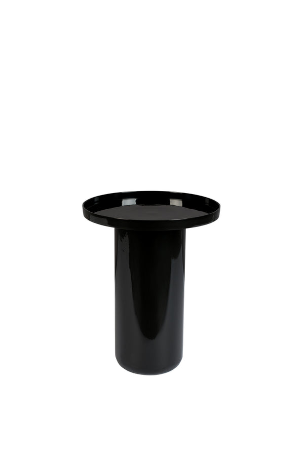 Shiny bomb bijzettafel rond 40 cm metaal zwart