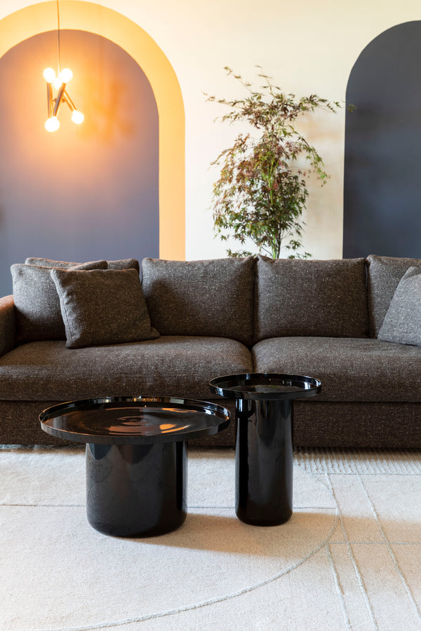 Shiny bomb bijzettafel rond 40 cm metaal zwart