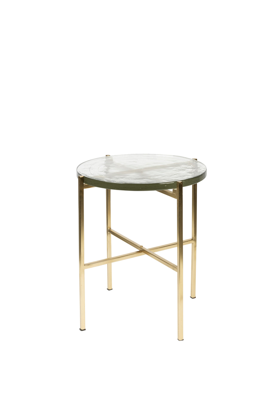Zijtafel Vidrio Messing