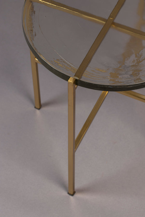 Zijtafel Vidrio Messing