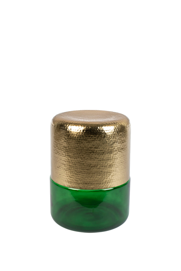 Cave bijzettafel groen/ goud