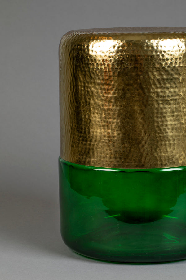 Cave bijzettafel groen/ goud