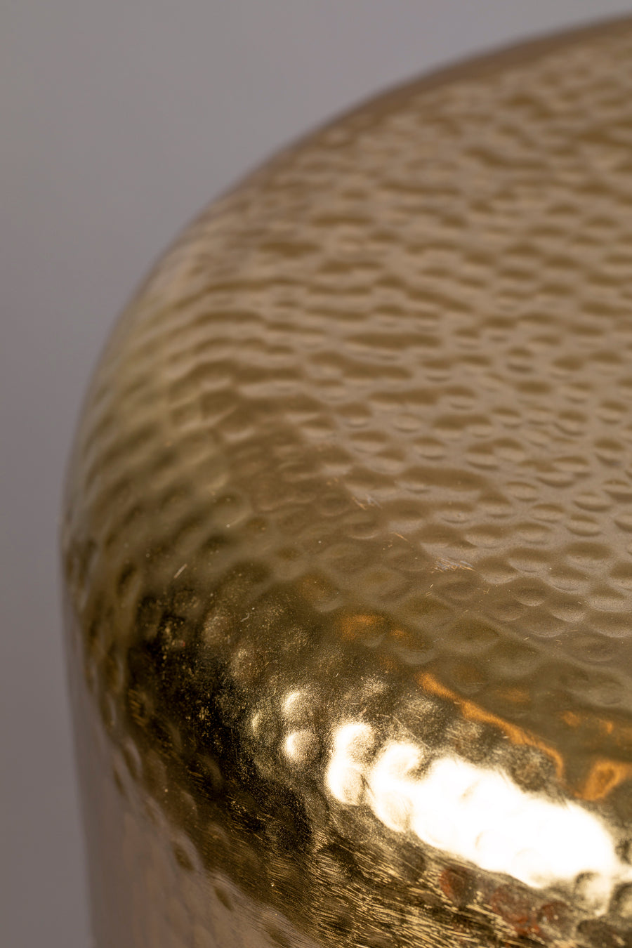 Cave bijzettafel rond 35 cm amber geel/ goud