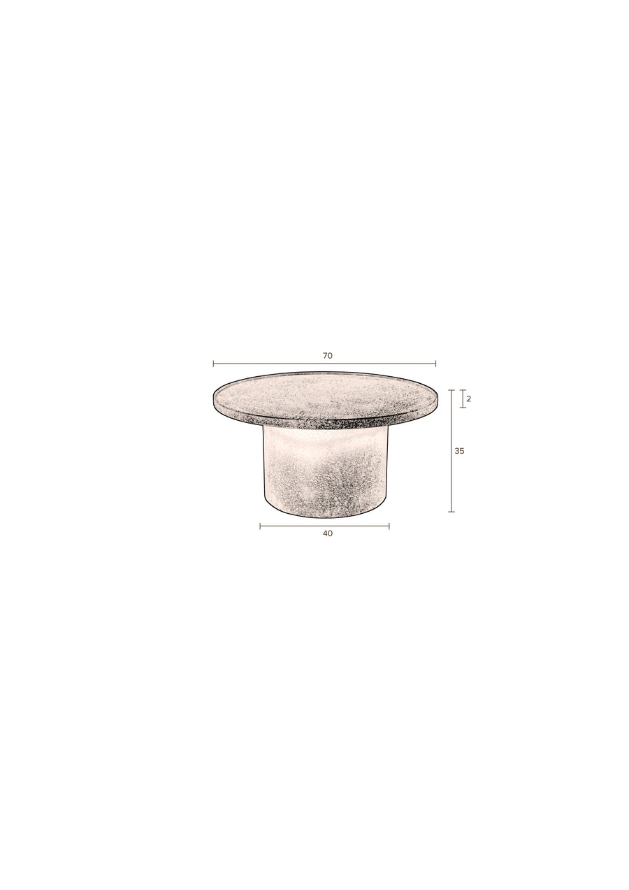 Salontafel Winston Rond Zwart