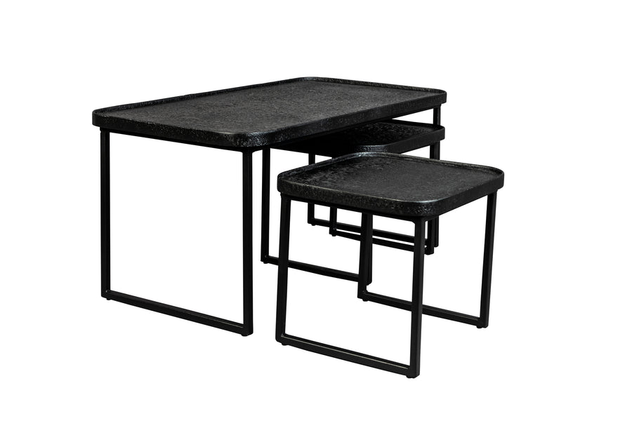 Salontafel Winston Set van 3 Zwart