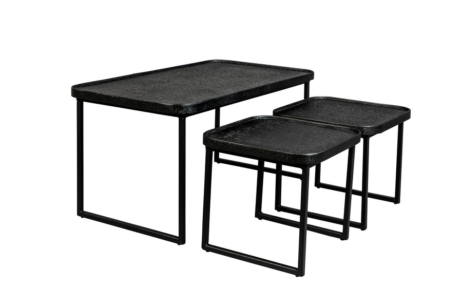 Salontafel Winston Set van 3 Zwart