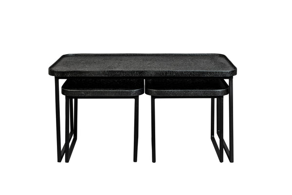 Salontafel Winston Set van 3 Zwart