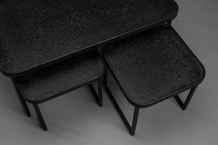 Salontafel Winston Set van 3 Zwart