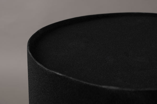 Sai bijzettafel rond 30 cm metaal zwart