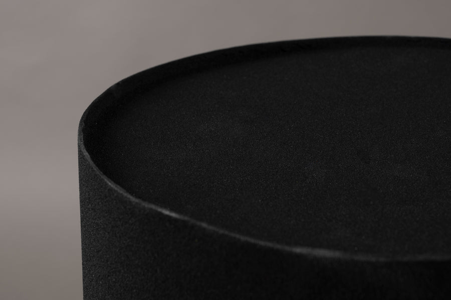Sai bijzettafel rond 30 cm metaal zwart