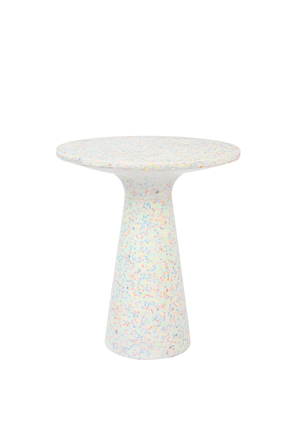 Victoria bijzettafel rond 40 cm gerecycled plastic