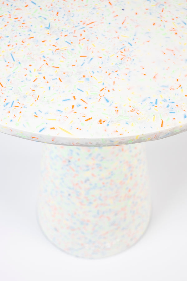 Victoria bijzettafel rond 40 cm gerecycled plastic
