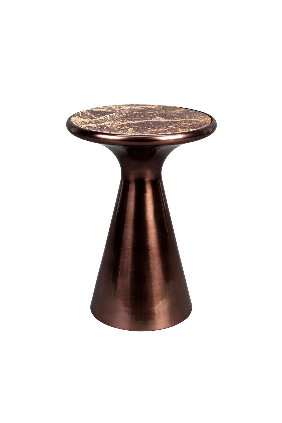 Mount bijzettafel rond 32,5x32,5 cm marmer bruin