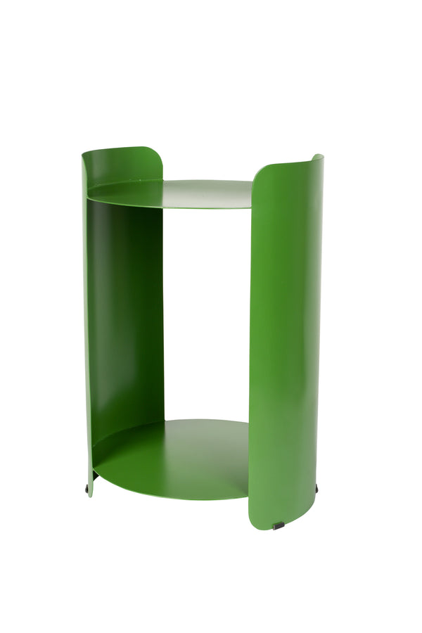Navagio bijzettafel rond 31 cm metaal groen