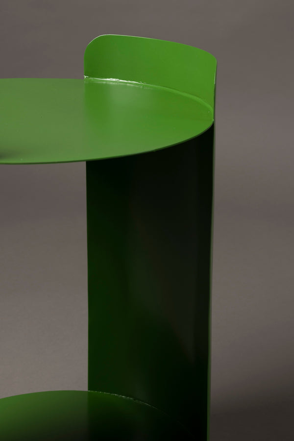 Navagio bijzettafel rond 31 cm metaal groen