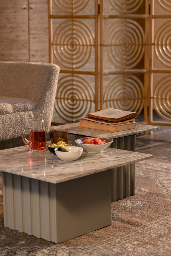 Clayton salontafel vierkant 60x60 cm marmer