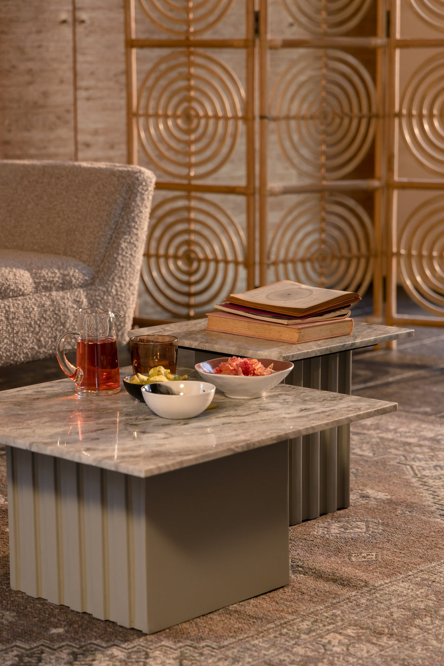 Clayton salontafel vierkant 60x60 cm marmer