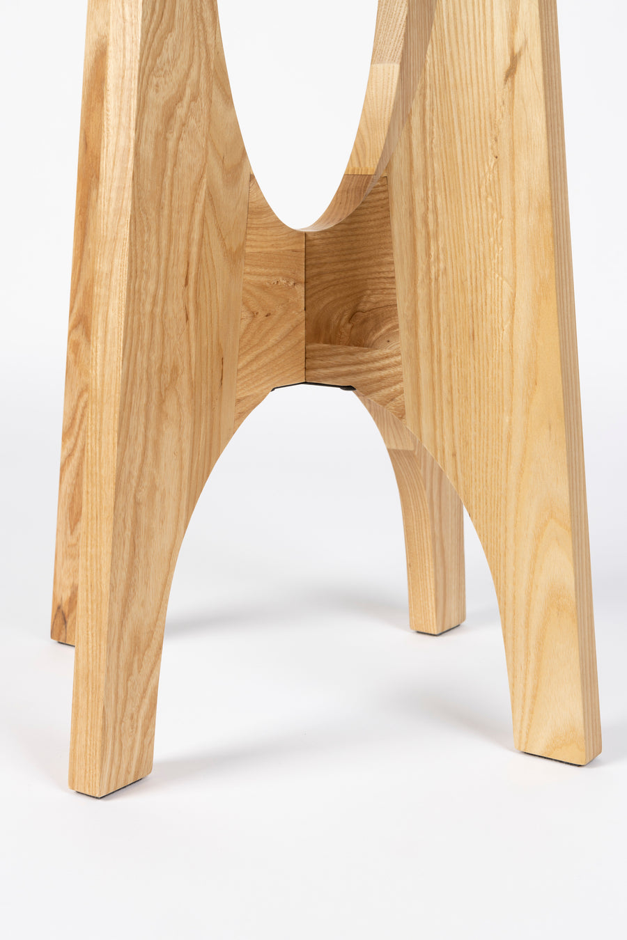 Kobe bijzettafel rond 45 cm glas/ hout