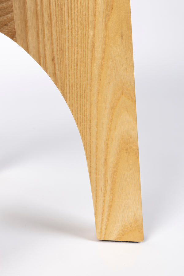 Kobe bijzettafel rond 45 cm glas/ hout