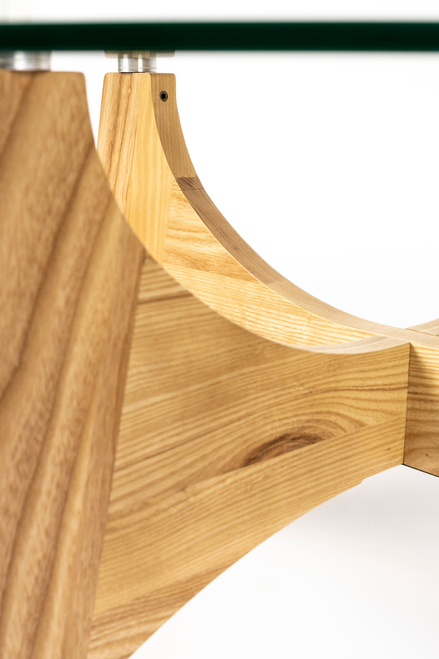 Kobe salontafel rond 80 cm glas/ hout