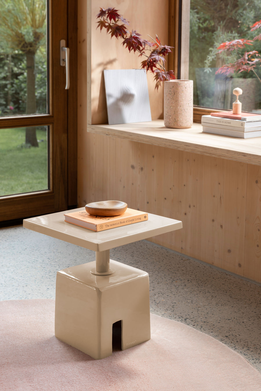 Chubby bijzettafel vierkant 40x40 cm beige