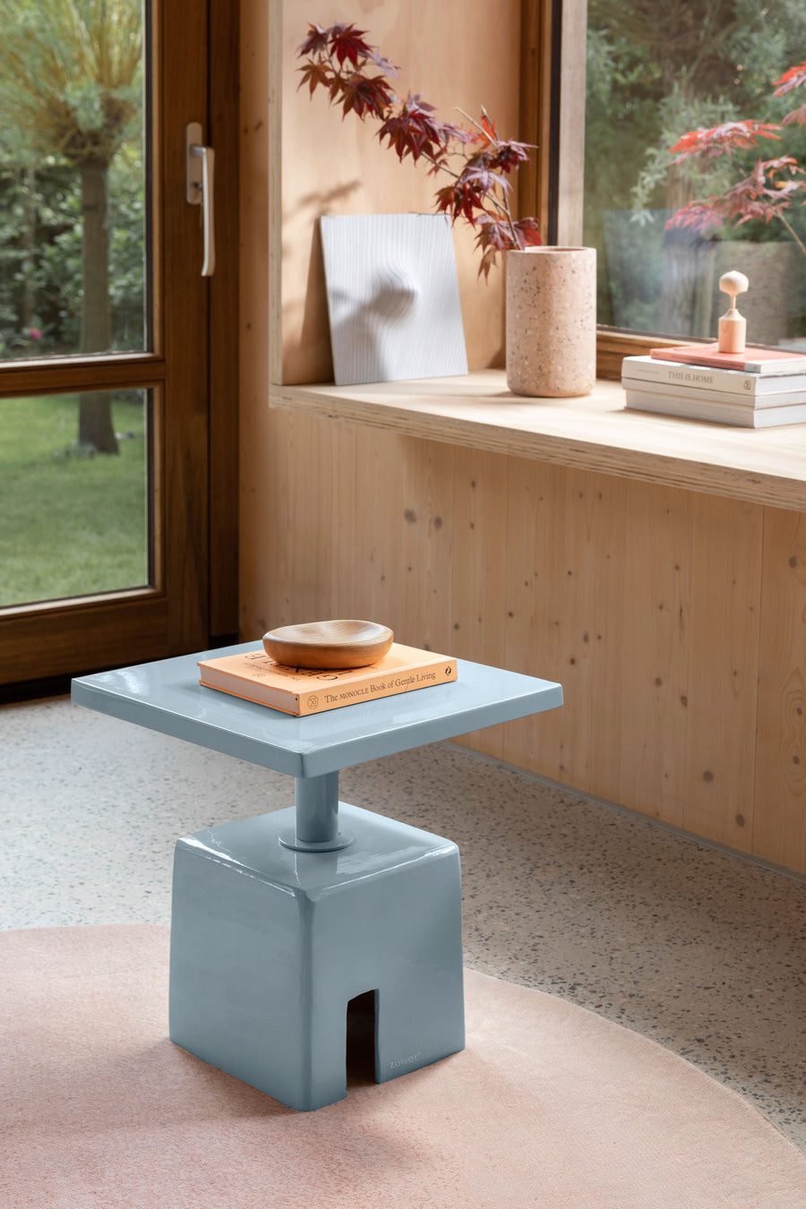 Chubby bijzettafel vierkant 40x40 cm blauw