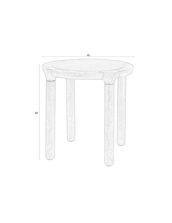 Zijtafel Storm Notenhout