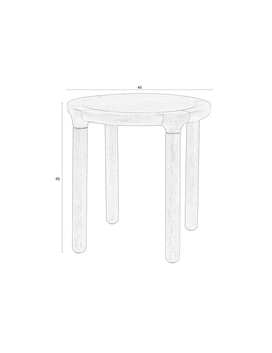Zijtafel Storm Notenhout