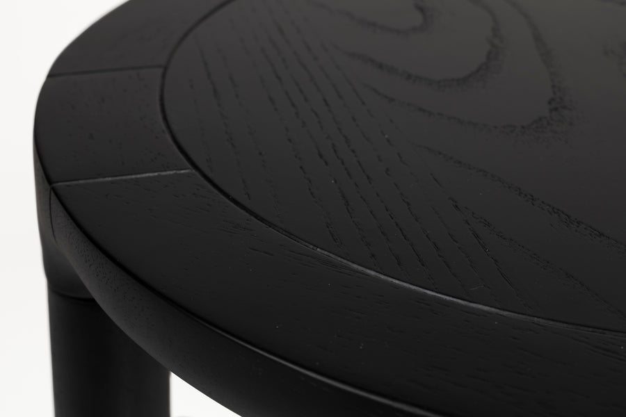 Storm bijzettafel rond 45 cm hout zwart