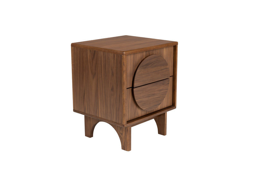 Zijtafel / Bedstand Groove Notenhout