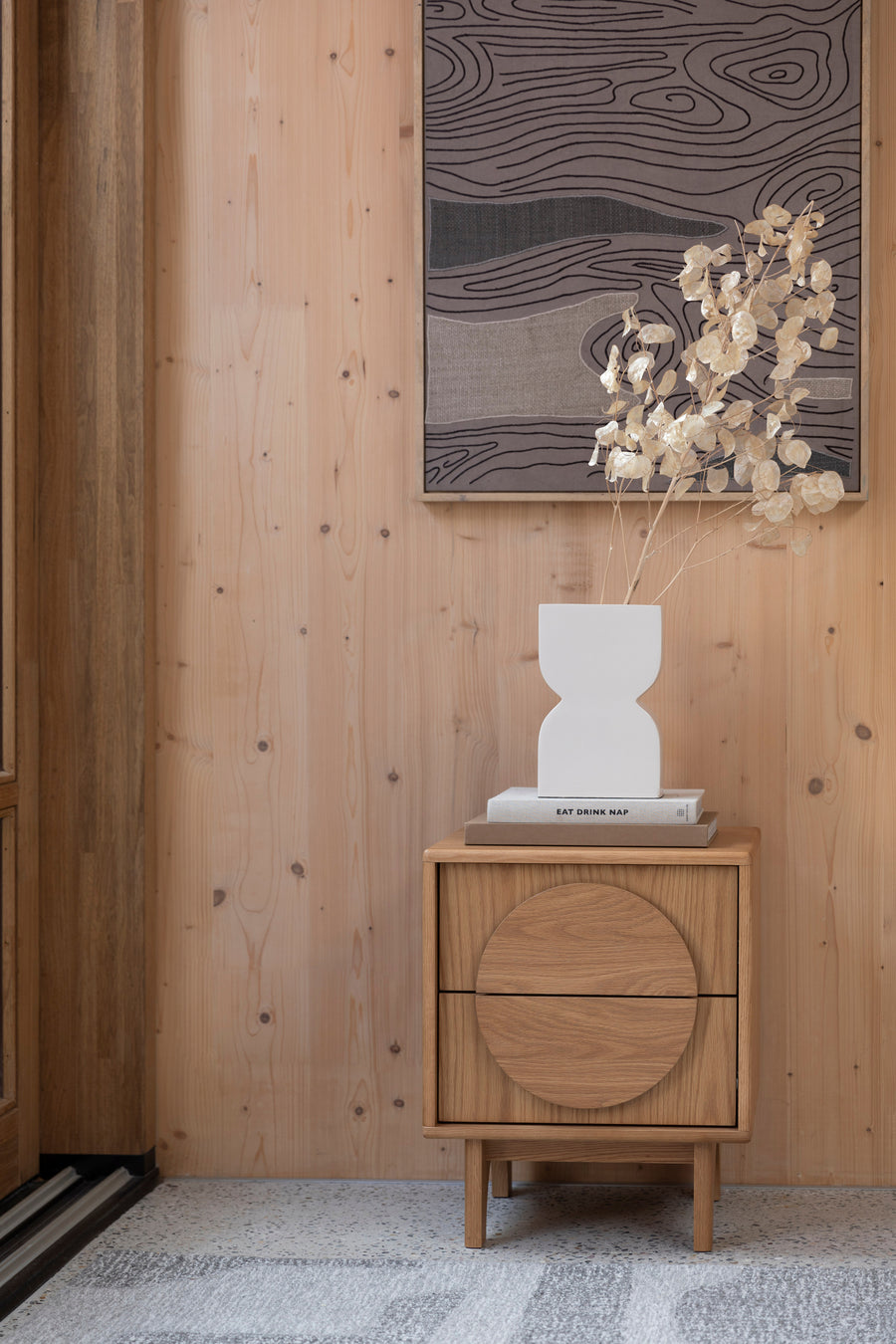 Zijtafel / Bedstand Groove Naturel Eiken