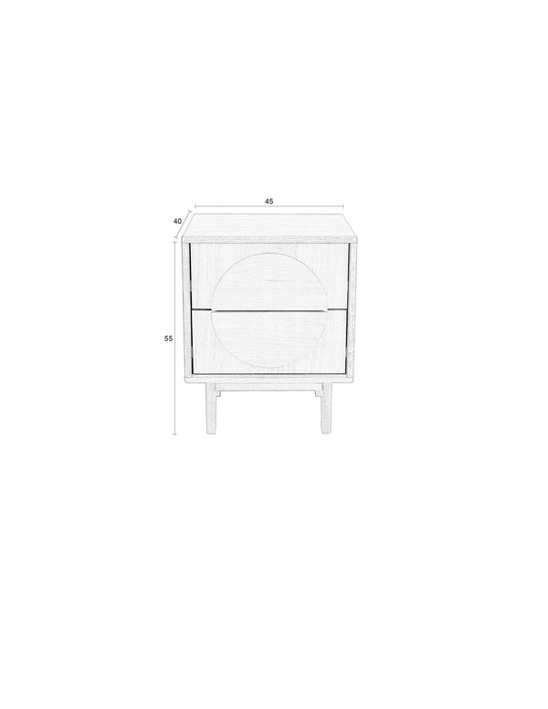 Zijtafel / Bedstand Groove Naturel Eiken