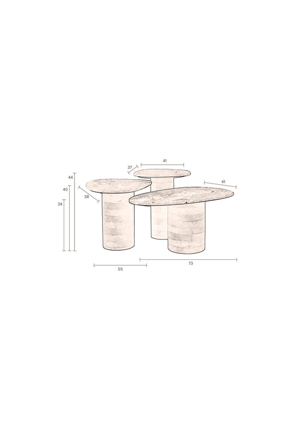 Zijtafel Suki (set van 3)