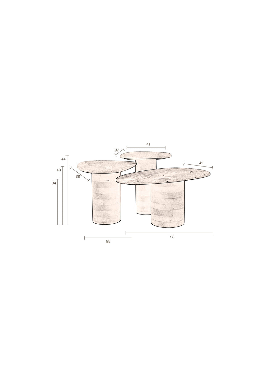 Zijtafel Suki (set van 3)