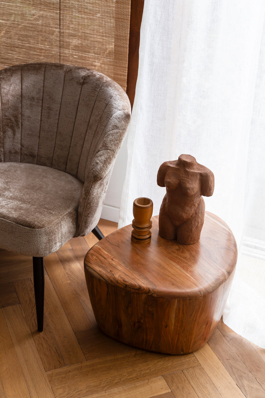 Ayla salontafel organisch hout