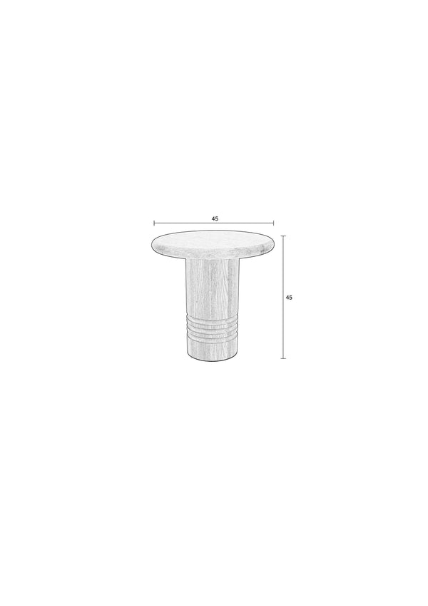 Chunk bijzettafel rond 45 cm hout