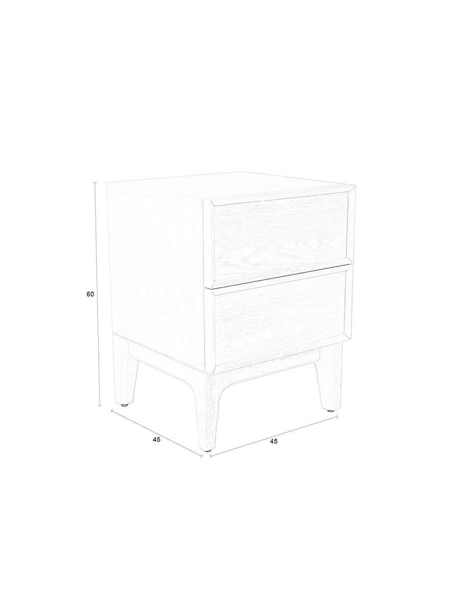 June nachtkastje/ bijzettafel hout beige