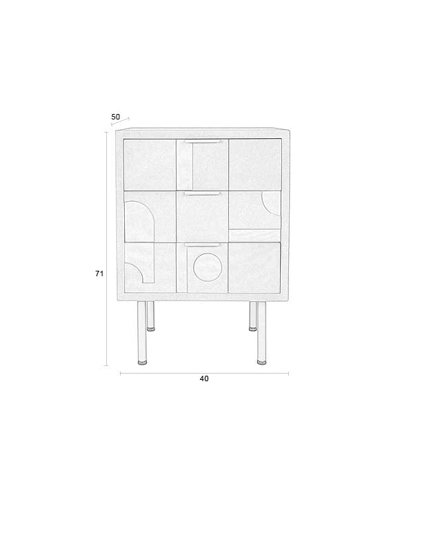 Zijtafel / Bedstand Funk