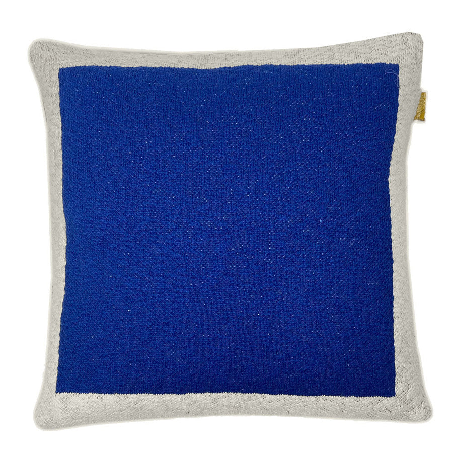 Malagoon sierkussen poster - blauw - 50x50cm 100% biologisch katoen
