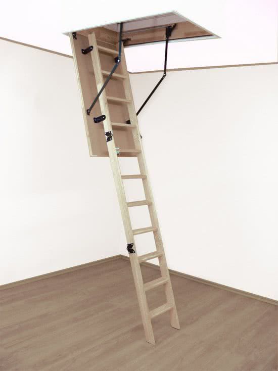 Woodytrex-superieur 3-delige zoldertrap (inklap) 120 x 60