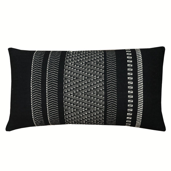 Malagoon sierkussen native - zwart - 35x65cm 100% katoen