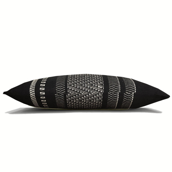 Malagoon sierkussen native - zwart - 35x65cm 100% katoen