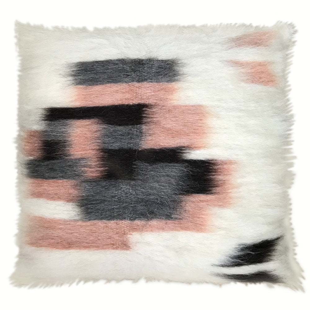 Malagoon vloerkussen rose - gebroken wit - 90x90cm 100% wol