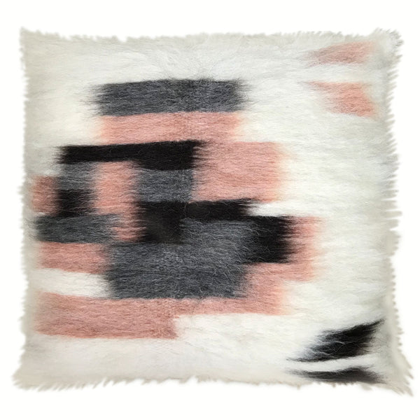 Malagoon vloerkussen rose - gebroken wit - 90x90cm 100% wol