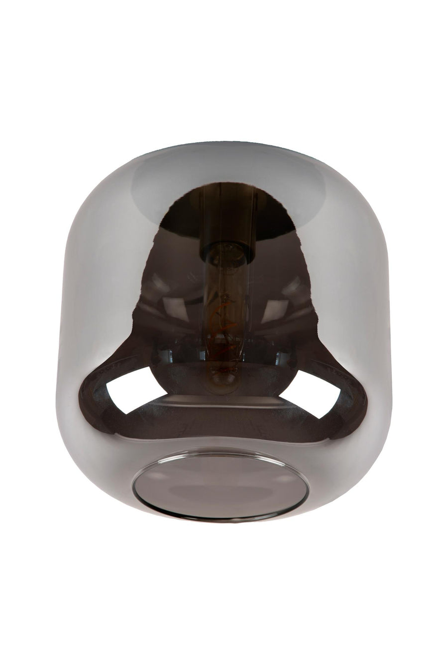 Lucide JOANET lampglas Ø 25 cm, rookgrijs
