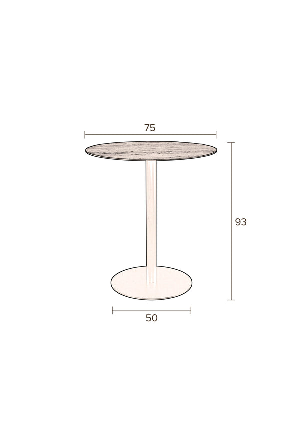 Countertafel Braza Rond Bruin